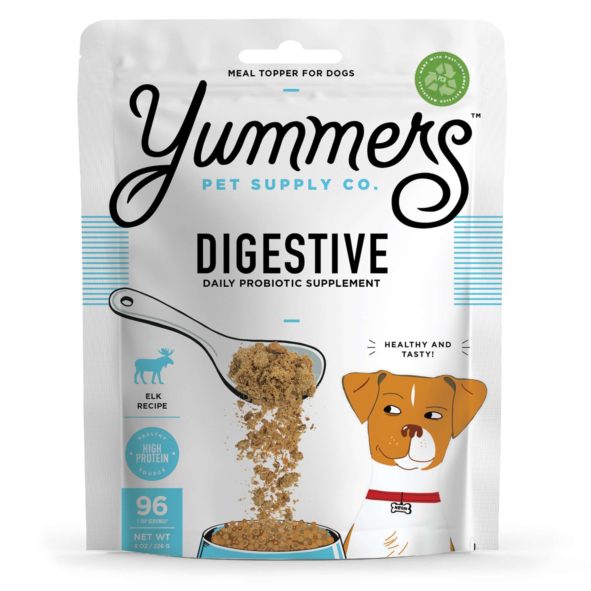 Yummers Digestive Functional Mix-Ins Elk Dog Food Topper, 8 oz.
