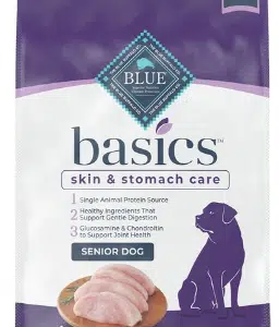 Blue Buffalo Basics Senior Skin & Stomach Care Turkey & Potato Recipe Dry Dog Food - 48 lb Bag (2 x 24 lb Bag)