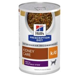 Hill's Prescription Diet Canine k/d Kidney Care Beef & Vegetable Stew Wet Dog Food - 12.5 oz, case of 12