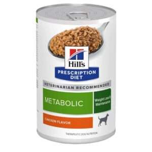 Hill's Prescription Diet Metabolic Canine Weight Loss & Maintenance Chicken Flavor Wet Dog Food - 13 oz, case of 12