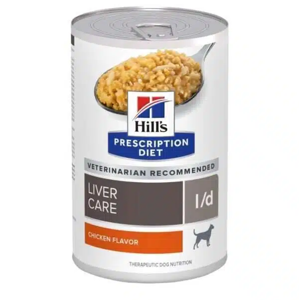 Hill's Prescription Diet l/d Canine Liver Care with Chicken Wet Dog Food - 13 oz, case of 12