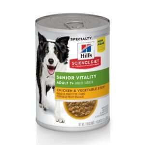 Hill's Science Diet Adult 7+ Senior Vitality Chicken & Vegetable Stew Canned Dog Food - 12.5 oz, case of 12