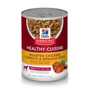 Hill's Science Diet Healthy Cuisine Adult Roasted Chicken, Carrots, & Spinach Canned Dog Food - 12.5 oz, case of 12