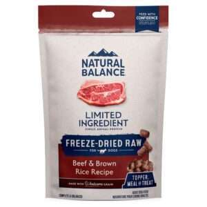 Natural Balance Limited Ingredient Freeze-Dried Raw All Life Stage Dog Food Topper - 13 Oz, Flavor: Chicken | PetSmart Brown