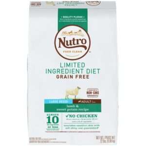Nutro Limited Ingredient Diet Grain Free Large Breed Adult Lamb & Sweet Potato Dry Dog Food - 22 lb Bag
