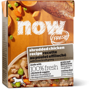 Petcurean NOW! Fresh Grain Free Grain Free Shredded Chicken Recipe Wet Dog Food - 12.5 oz, case of 12