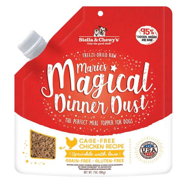 Stella & Chewy's Marie's Magical Dinner Dust Freeze-Dried Cage Free Chicken Recipe Dog Food Topper - 7 oz