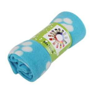 24x28inch Soft Velvet Cloth Pet Dog Blanket Warm Sleep Bed Mat with Paw Print Pet Supplies