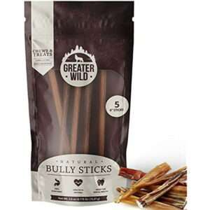 6 Inch Bully Sticks Dog Treats 25 Pack Standard Thickness - Single Ingredient 100% All Natural Beef Long Lasting Dog Chews for Puppies Small Dogs and Senior Dogs - 100% Digestible