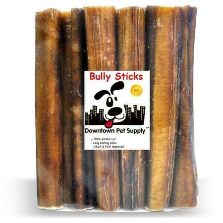 6 inch JUMBO THICK BULLY STICKS natural dog chews treats USDA & FDA approved 50 Pack