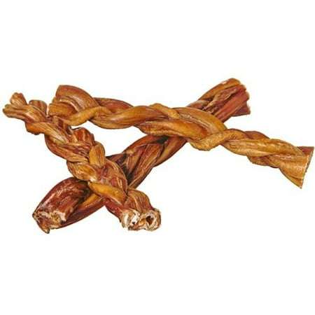 7 Braided Bully Sticks for Dogs (25 Pack) - Natural Bulk Dog Dental Treats & Healthy Chews Chemical Free 7 inch Best Low Odor Pizzle Stix
