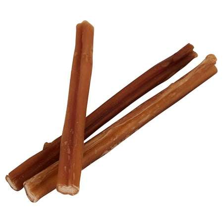 7 Straight Bully Sticks for Dogs [Small Thickness] (50 Pack) - Natural Low Odor Bulk Dog Dental Treats Best Thick Pizzle Chew Stix 7 inch Chemical Free