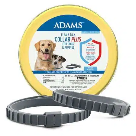 Adams Flea & Tick Collar Plus for Dogs & Puppies 2 Pack One Size
