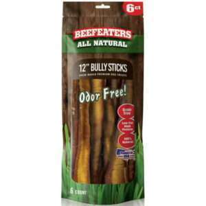 Beefeaters No Odor Natural Bully Sticks 6 ct.