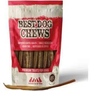 Best Dog Chews Thin Bully Sticks for Dogs 100% Natural Delicious And Protein Rich Keep Your Dog Busy With Chews And Treats Fully Digestible-Great For Dental Health-For All Breed Sizes-12 inch(6 Count)