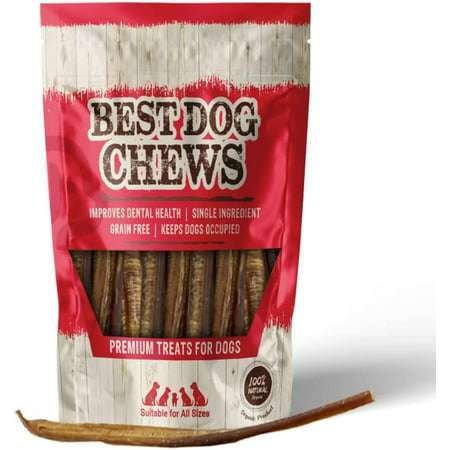 Best Dog Chews Thin Bully Sticks for Dogs 100% Natural Delicious And Protein Rich Keep Your Dog Busy With Chews And Treats Fully Digestible-Great For Dental Health-For All Breed Sizes-12 inch(6 Count)