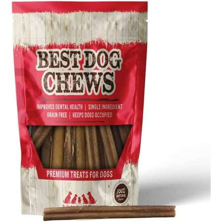 Best Dog Chews Thin Bully Sticks for Dogs 100% Natural Delicious & Protein Rich Keep Your Dog Busy With Chews And Treats Fully Digestible-Great For Dental Health-For All Breed Sizes-6 inch(100 Count)