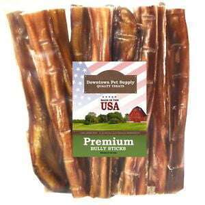 Best Free Range 6 & 12 American Bully Sticks for Dogs Made in USA - Odorless 6 50 Pack