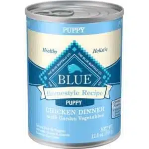Blue Buffalo Homestyle Puppy Chicken Dinner with Garden Vegetables and Brown Rice Recipe Canned Dog Food 12.5-oz, case of 12