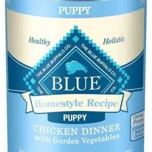 Blue Buffalo Homestyle Recipe Puppy Chicken Dinner with Garden Vegetables Canned Dog Food - 12.5 oz, case of 12