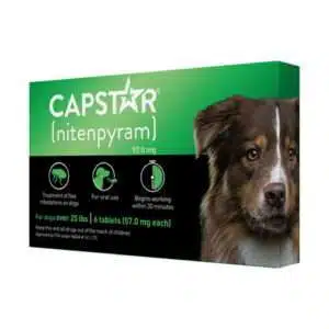 CAPSTAR (nitenpyram) Fast-Acting Oral Flea Treatment for Large Dogs (over 25 lbs) 6 Tablets 57 mg