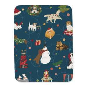 Christmas Things And Dogs Blanket -Image by Shutterstock