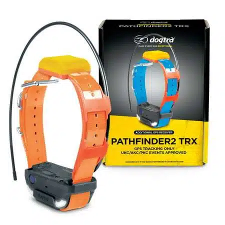 Dogtra Pathfinder 2 TRX Additional Receiver Orange Dog GPS Tracker LED Light Blue Collar SmartWatch Compatible Rechargeable Waterproof Free Maps No Subscription No Monthly Fee Smartphone Required