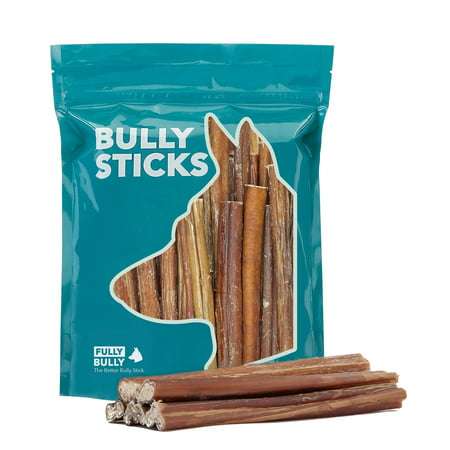 FULLY BULLY Sticks Low-Odor Premium All-Natural Beef 6 Inch 25 Pack