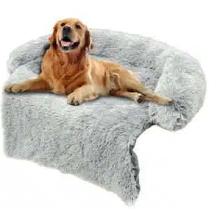 Gpoty Dog Blanket Dog Bed Soft Plush Pet Blanket Plush Pet Bed Washable Cushion (Gradient Gray 76x76cm Non-removable)