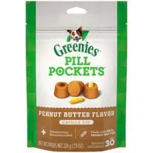 Greenies Pill Pockets Canine Peanut Butter Dog Treats - For tablets: 3.2 oz, 30-count