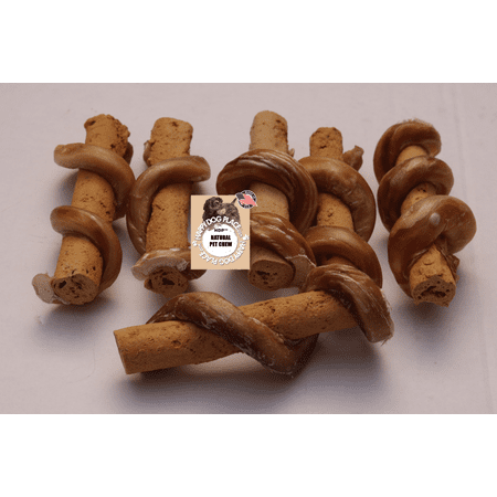 HDP Dental Curly Superchew Bully Sticks USA Odor Free Size:Pack of 25