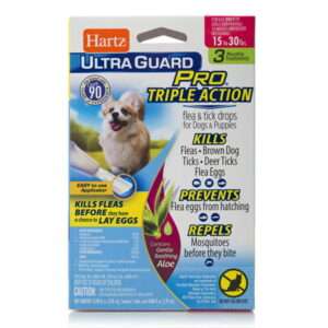 Hartz UltraGuard Pro with Aloe Flea & Tick Drops for Dogs 15-30 lbs 3 Monthly Treatments