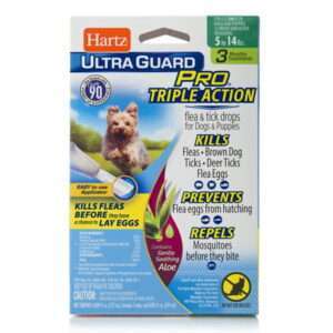 Hartz UltraGuard Pro with Aloe Flea & Tick Drops for Dogs 5-14 lbs 3 Monthly Treatments