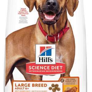Hill's Science Diet Adult 6+ Large Breed No Corn, Wheat, or Soy Chicken & Brown Rice Recipe Dry Dog Food - 30 lb Bag