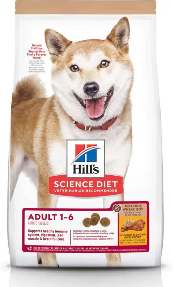 Hill's Science Diet Adult No Corn, Wheat, or Soy Chicken & Brown Rice Recipe Dry Dog Food - 15 lb Bag