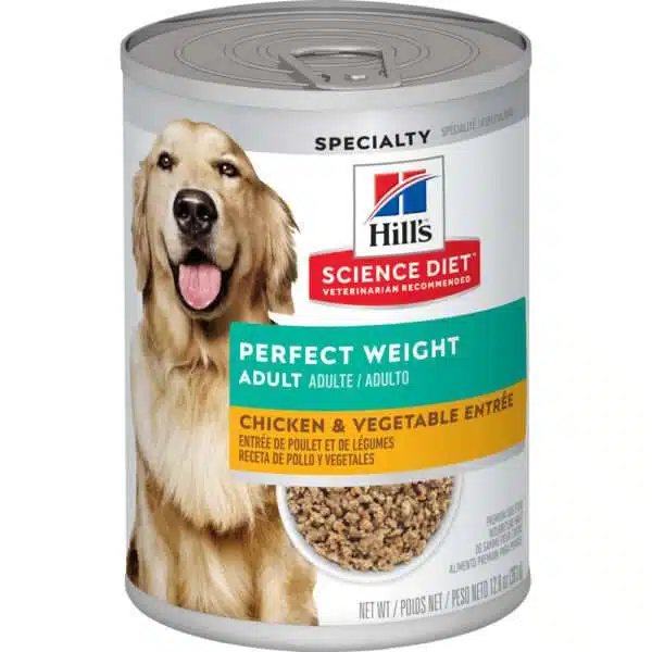 Hill's Science Diet Adult Perfect Weight Chicken & Vegetable Entree Canned Dog Food - 12.8 oz, Case of 12