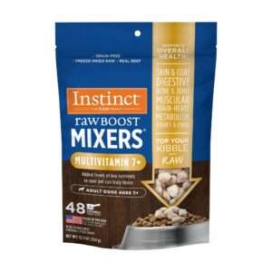Instinct Raw Boost Mixers Multivitamin Freeze-Dried Adults 7+ Senior Dog Food Topper - Beef, Size: 12.5 oz | PetSmart Yellow