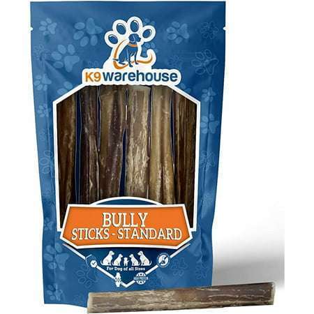 K9warehouse Bully Sticks for Dogs - Standard Size - 6 inch (12 Count)
