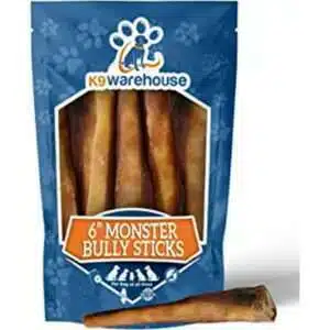 K9warehouse Super Jumbo Bully Sticks for Dogs - Thick - 6 inch (3 Count)