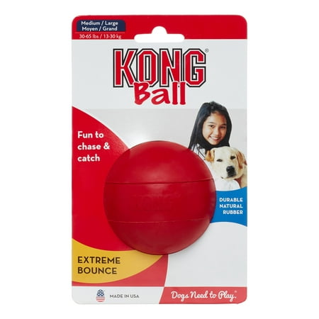 KONG Ball Durable Natural Rubber Dog Toy Red Medium/Large