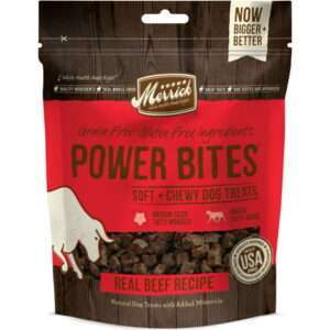 Merrick Power Bites Real Beef Soft Treats for Dogs 6 oz Bag