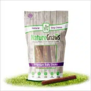 Nature Gnaws Bully Sticks (1 LB Bag) - 100% Natural Grass-Fed Beef Dog Chew Treats - Long Lasting - Rawhide Alternative Bones for Dogs - Inspected and Packaged in USA - Single Ingredient C