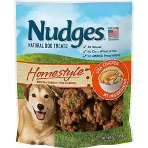 Nudges Natural Dog Treats Homestyle Made with Real Chicken Peas and Carrots