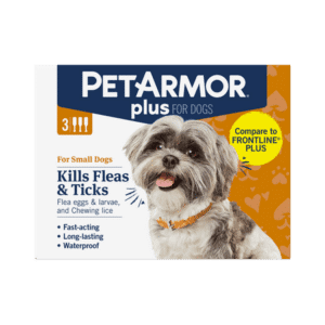 PETARMOR Plus for Small Dogs 5-22 lbs Flea & Tick Prevention for Dogs 3-Month Supply