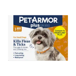 PETARMOR Plus for Small Dogs 5-22 lbs Flea & Tick Prevention for Dogs 3-Month Supply