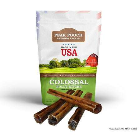 Peak Pooch Bully Sticks For Dogs Free Range Dog Chews 12 4 Pack Odor free