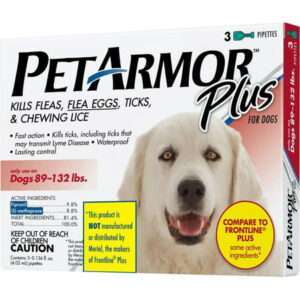 PetArmor Plus Flea & Tick Protection For Dogs 88-132 Pounds 3-month supply
