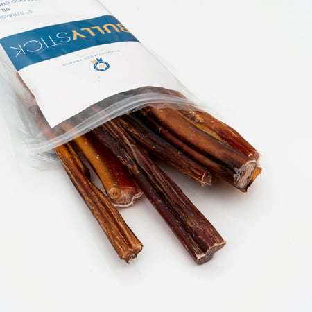 Platinum Pet Treats 6 Bully Sticks 100% All Natural Dog Chew A Treat for All Breeds Made in Europe 5 Pack (8oz Each)