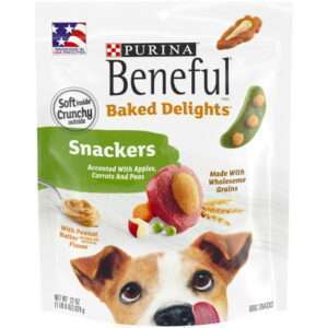 Purina Beneful Baked Delights Peanut Butter Training Treats for Dogs 22 oz Pouch