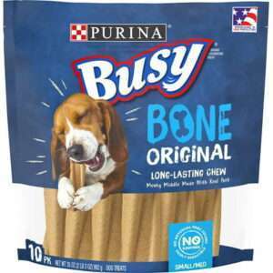Purina Busy Bone 3810018455 Pork Flavor Small/Medium Dog Bone Treats -Pack of 10